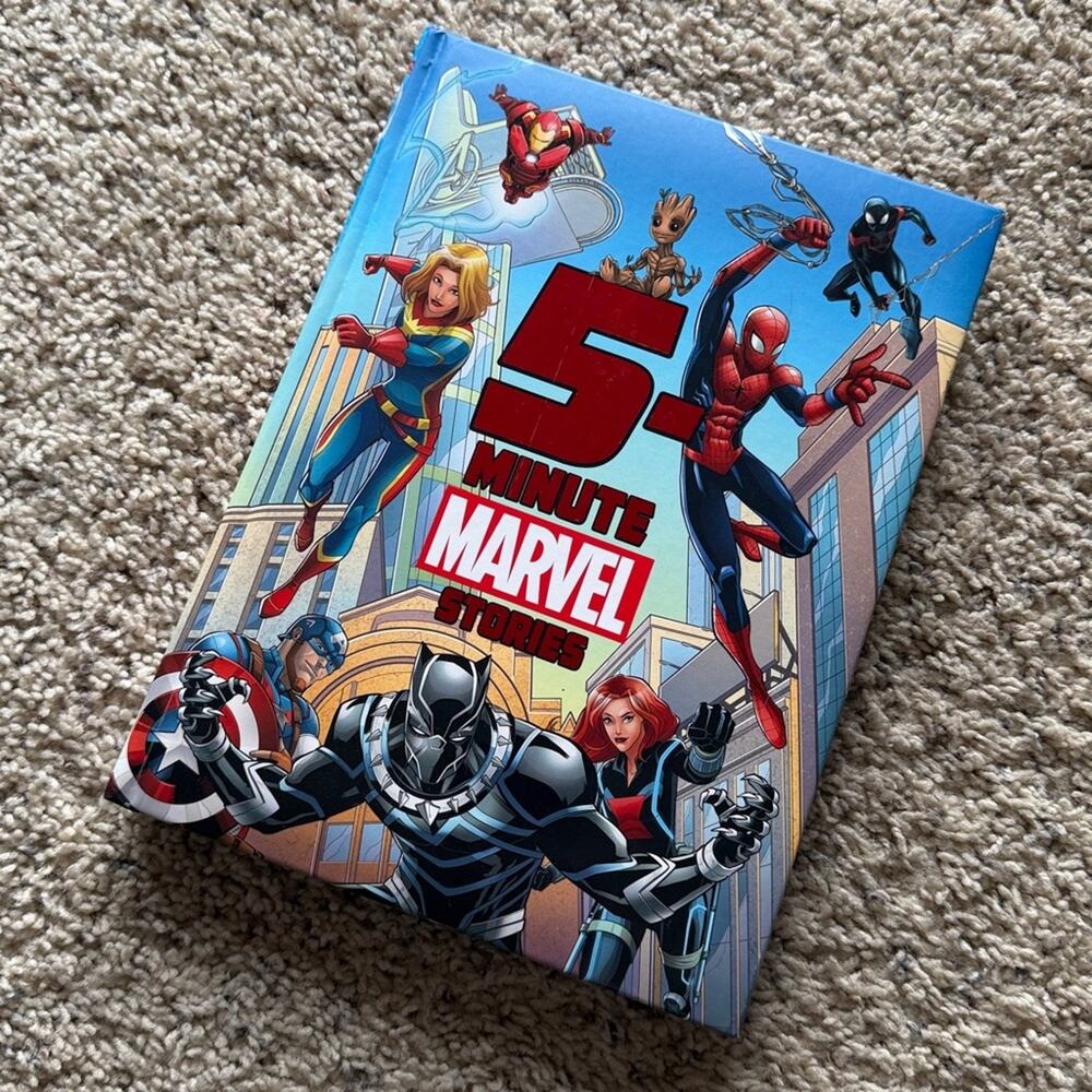 5 Minute Marvel Superhero Stories / Children's + Kids Book (Spider-Man Hulk)